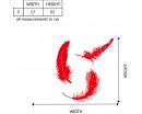 A Set of 3 Feathers Vinyl Decals Modern Wall Art Sticker